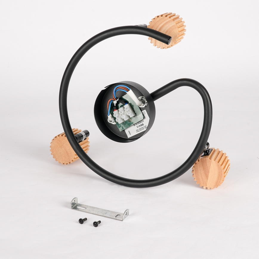 Brilagi - Φωτιστικό σποτ ODENSE 3xE14/10W/230V ξύλο/μαύρο