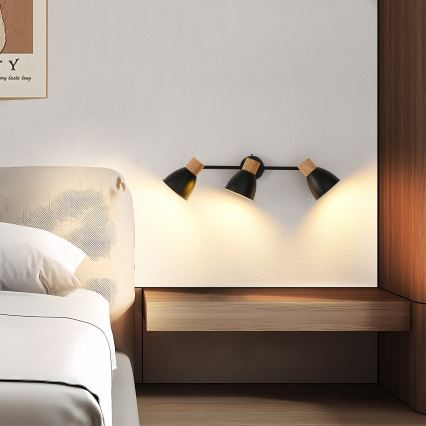 Brilagi - Φωτιστικό σποτ ODENSE 3xE14/10W/230V ξύλο/μαύρο