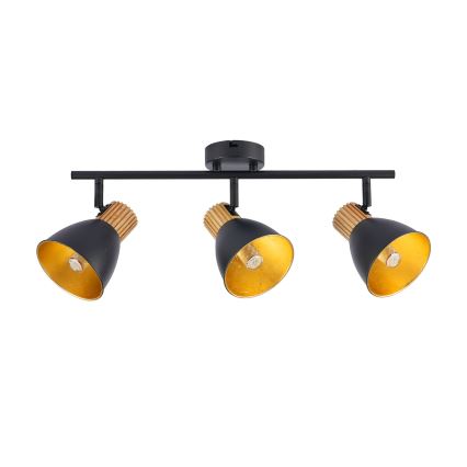 Brilagi - Φωτιστικό σποτ ODENSE 3xE14/10W/230V ξύλο/μαύρο