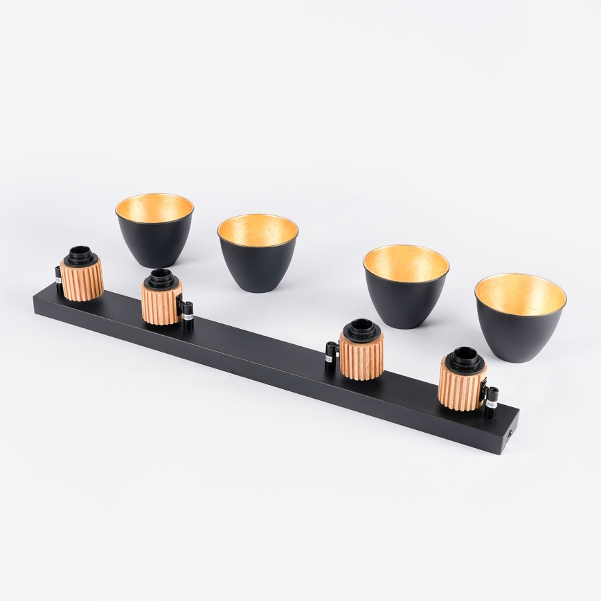 Brilagi - Φωτιστικό σποτ ODENSE 4xE14/10W/230V ξύλο/μαύρο