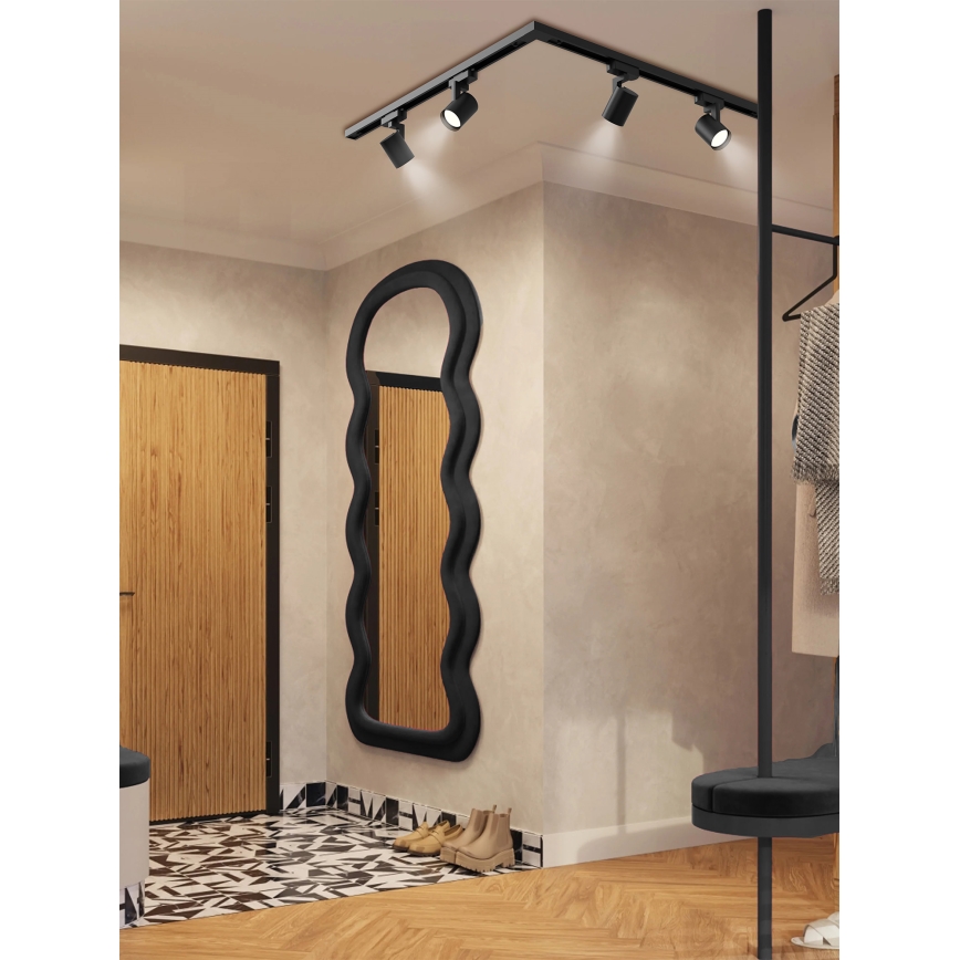 Brilagi - Φωτιστικό σποτ σε σύστημα ράγας HUSKY 4xGU10/10W/230V, μαύρο