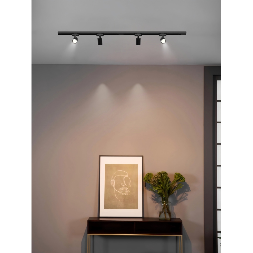 Brilagi - Φωτιστικό σποτ σε σύστημα ράγας HUSKY 4xGU10/10W/230V, μαύρο