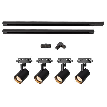 Brilagi - Φωτιστικό σποτ σε σύστημα ράγας HUSKY 4xGU10/10W/230V, μαύρο