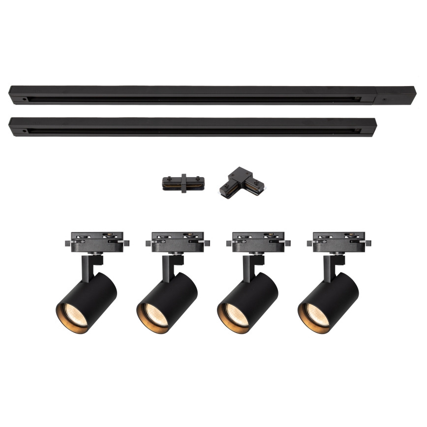 Brilagi - Φωτιστικό σποτ σε σύστημα ράγας HUSKY 4xGU10/10W/230V, μαύρο