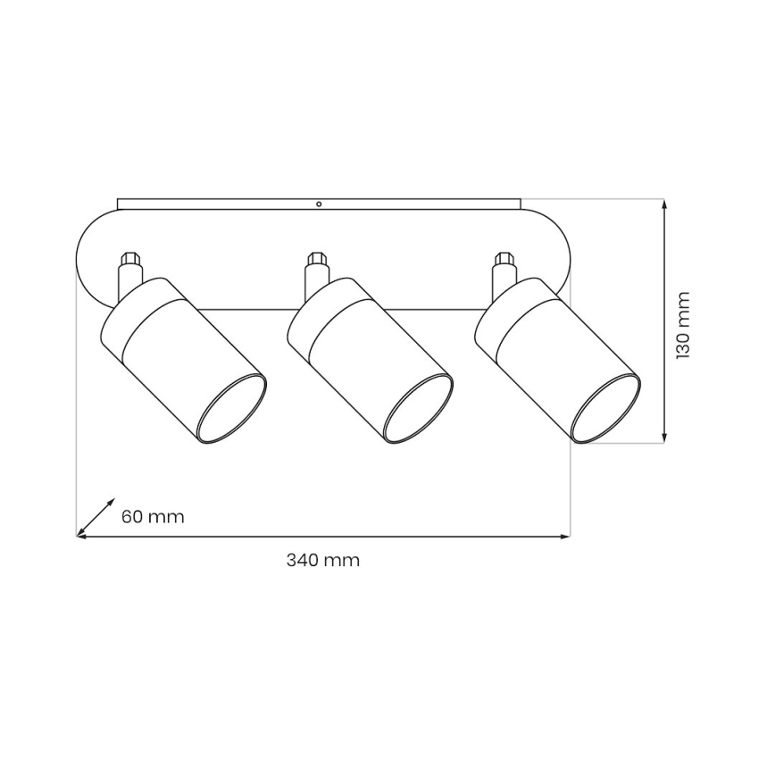 Brilagi - Φωτιστικό σποτ POKER 3xGU10/25W/230V μπεζ/χρυσό
