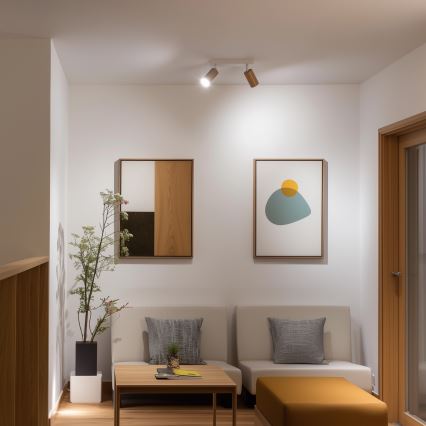 Brilagi - Φωτιστικό σποτ SELE 2xGU10/30W/230V λευκό/δρύινο ντεκόρ