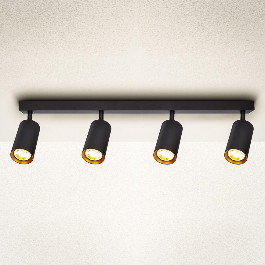 Brilagi - Φωτιστικό σποτ SELE 4xGU10/30W/230V μαύρο/χρυσαφί