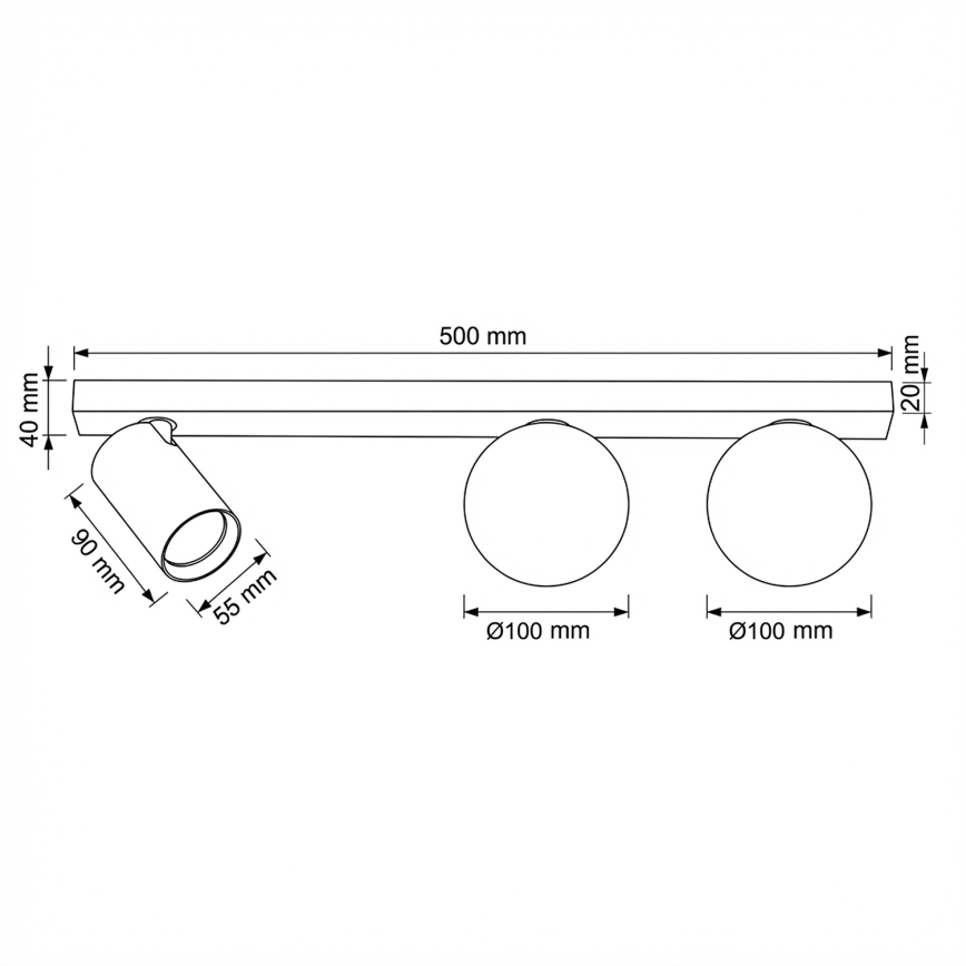 Brilagi - Φωτιστικό σποτ SELE BALL 1xGU10/30W/230V + 2xG9/10W μπεζ