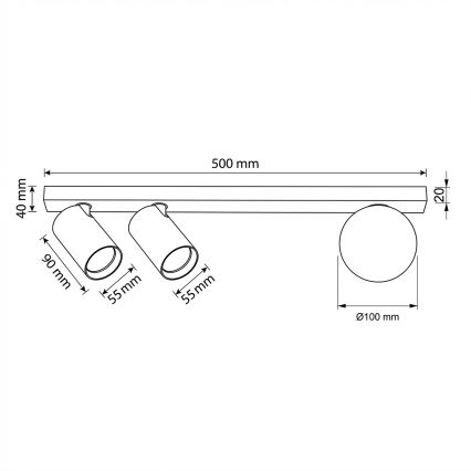 Brilagi - Φωτιστικό σποτ SELE BALL 2xGU10/30W/230V + 1xG9/10W μπεζ