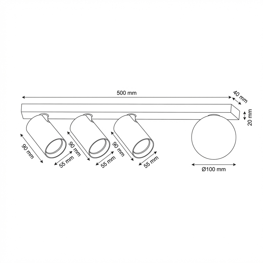 Brilagi - Φωτιστικό σποτ SELE BALL 3xGU10/30W/230V + 1xG9/10W μπεζ