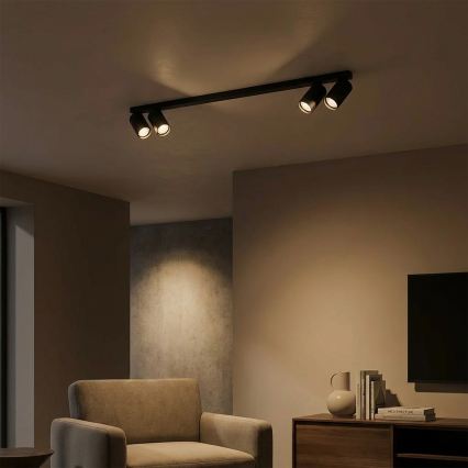 Brilagi - Φωτιστικό σποτ SELE LONG 4xGU10/30W/230V μαύρο