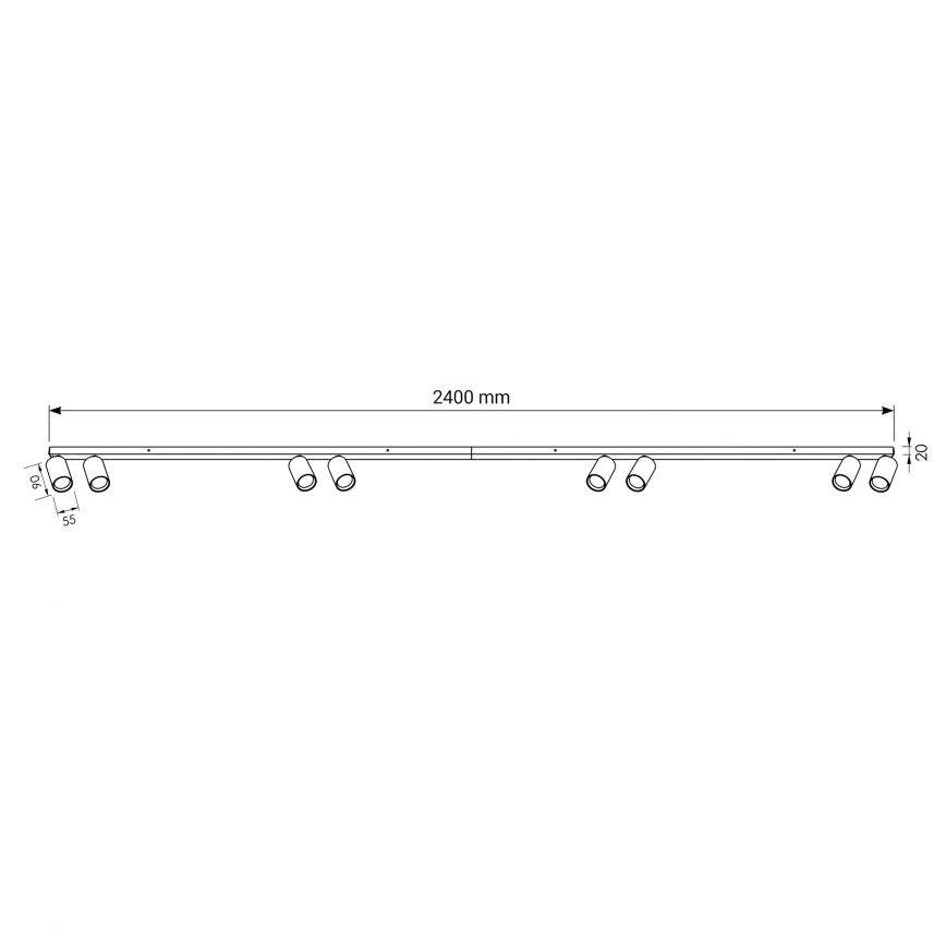 BRILAGI - Φωτιστικό σποτ SELE LONG 8xGU10/30W/230V μπεζ