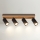 Brilagi - Φωτιστικό σποτ SELE WOOD 4xGU10/30W/230V μαύρο/ξύλο