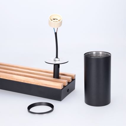 Brilagi - Φωτιστικό σποτ SELE WOOD ACOUSTIC 2xGU10/30W/230V μαύρο/ξύλο