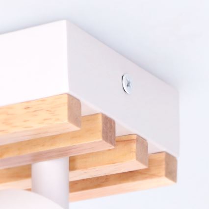 Brilagi - Φωτιστικό σποτ SELE WOOD ACOUSTIC 3xGU10/30W/230V λευκό/ξύλο