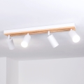 Brilagi - Φωτιστικό σποτ SELE WOOD ACOUSTIC 4xGU10/30W/230V λευκό/ξύλο