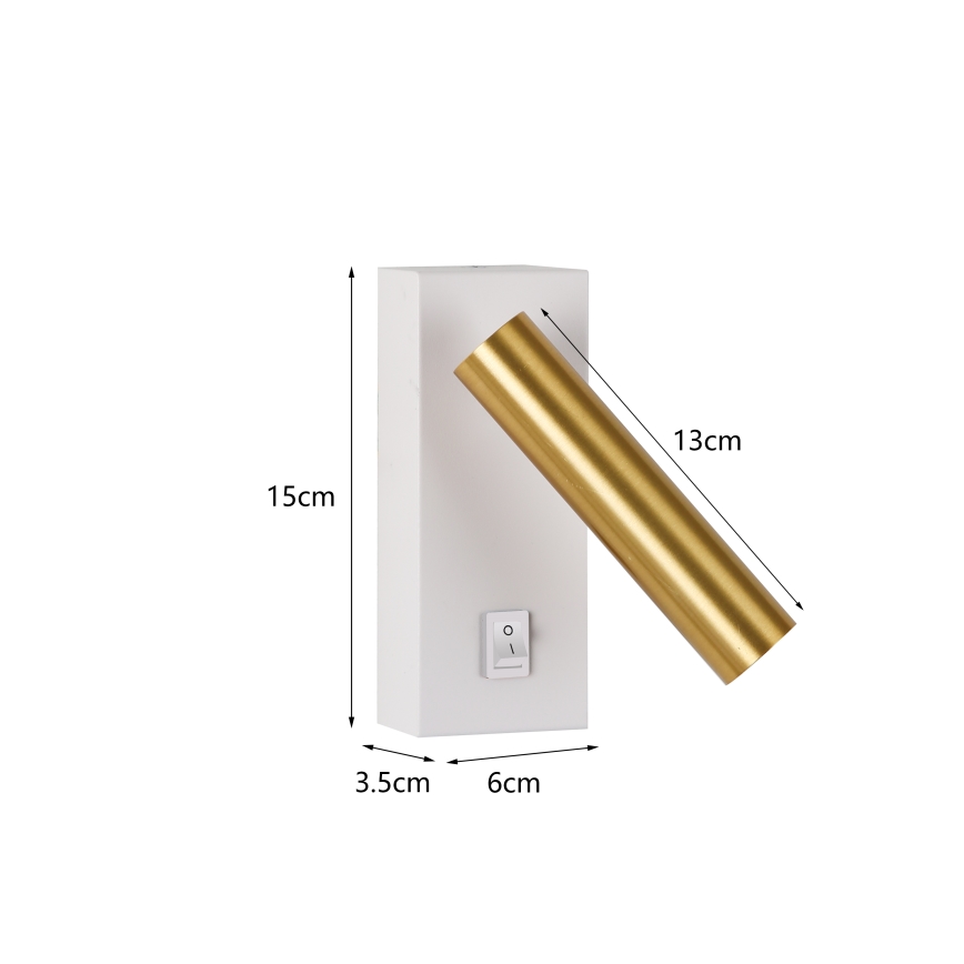 Brilagi - Φωτιστικό σποτ τοίχου LED MAYA LED/3W/230V 4000K λευκό/χρυσό