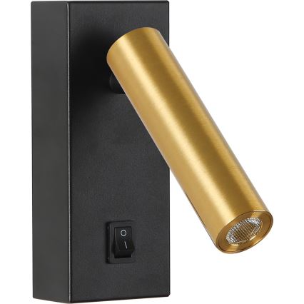 Brilagi - Φωτιστικό σποτ τοίχου LED MAYA LED/3W/230V 4000K μαύρο/χρυσό