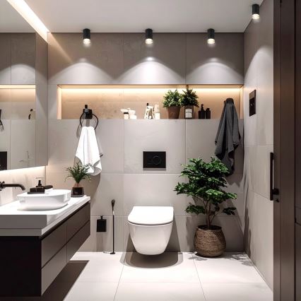 Brilagi - Φωτιστικό σποτ μπάνιου SELE 1xGU10/30W/230V IP44 μαύρο