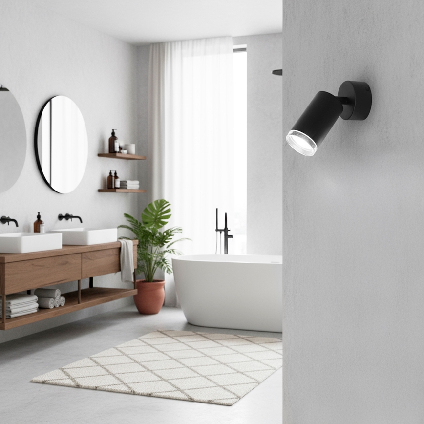 Brilagi - Φωτιστικό σποτ μπάνιου SELE 1xGU10/30W/230V IP44 μαύρο