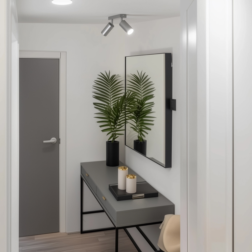 Brilagi - Φωτιστικό σποτ μπάνιου SELE 2xGU10/30W/230V IP44 ασημί