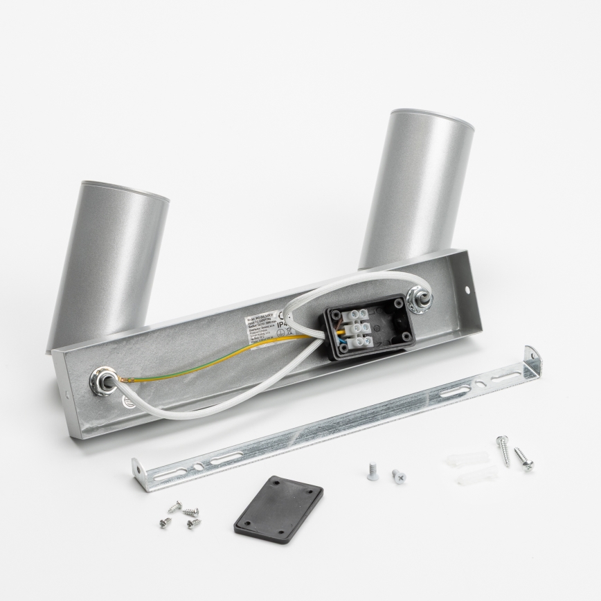 Brilagi - Φωτιστικό σποτ μπάνιου SELE 2xGU10/30W/230V IP44 ασημί