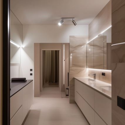 Brilagi - Φωτιστικό σποτ μπάνιου SELE 2xGU10/30W/230V IP44 γυαλιστερό χρώμιο