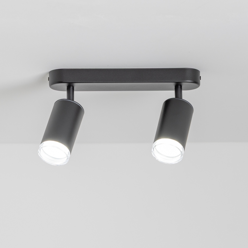 Brilagi - Φωτιστικό σποτ μπάνιου SELE 2xGU10/30W/230V IP44 μαύρο