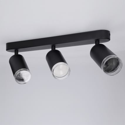 Brilagi - Φωτιστικό σποτ μπάνιου SELE 3xGU10/30W/230V IP44 μαύρο
