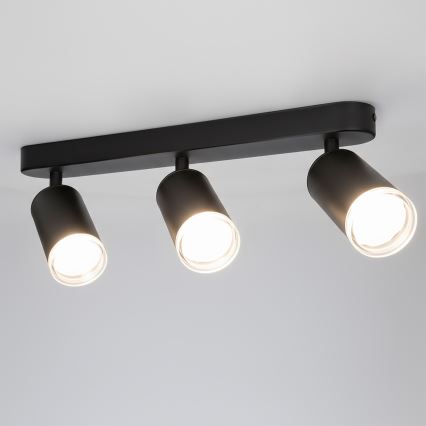 Brilagi - Φωτιστικό σποτ μπάνιου SELE 3xGU10/30W/230V IP44 μαύρο