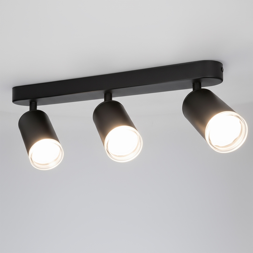 Brilagi - Φωτιστικό σποτ μπάνιου SELE 3xGU10/30W/230V IP44 μαύρο