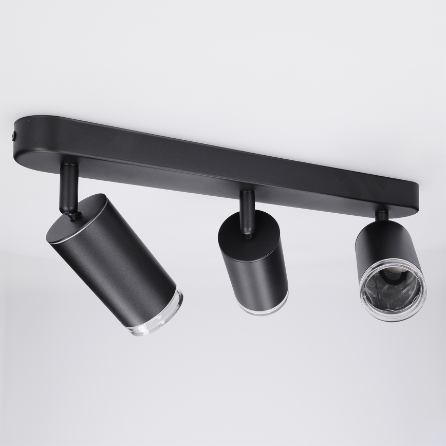 Brilagi - Φωτιστικό σποτ μπάνιου SELE 3xGU10/30W/230V IP44 μαύρο