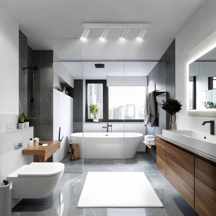 Brilagi - Φωτιστικό σποτ μπάνιου SELE 4xGU10/30W/230V IP44 ασημί