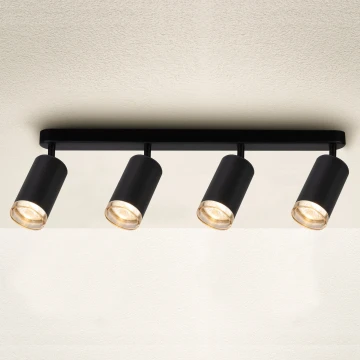 Brilagi - Φωτιστικό σποτ μπάνιου SELE 4xGU10/30W/230V IP44 μαύρο