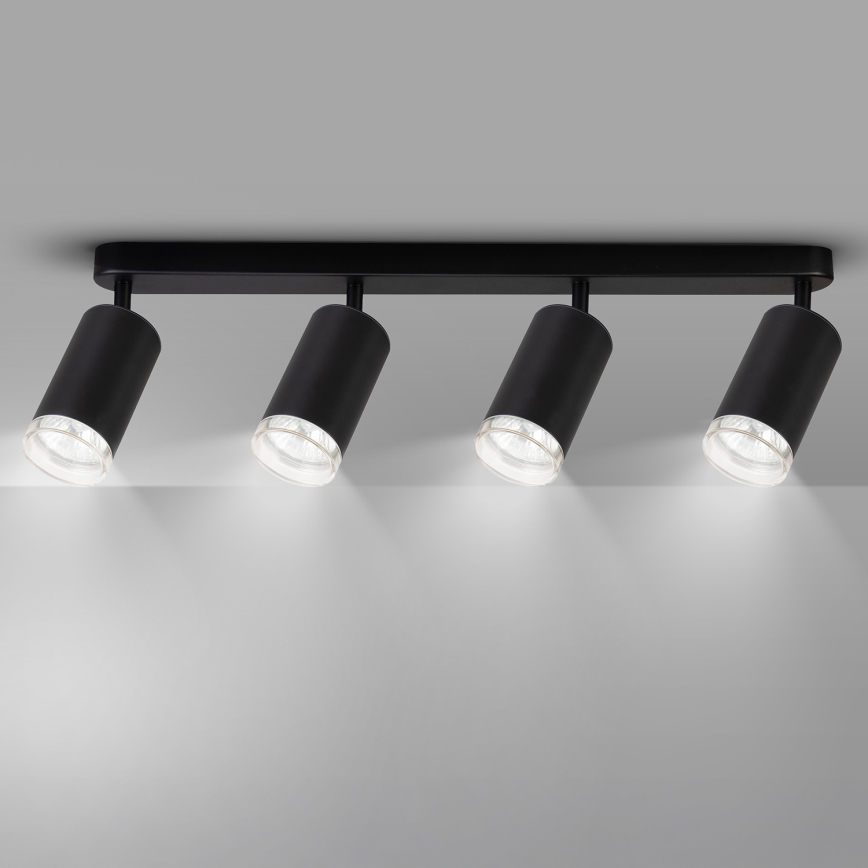 Brilagi - Φωτιστικό σποτ μπάνιου SELE 4xGU10/30W/230V IP44 μαύρο