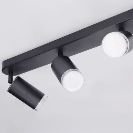 Brilagi - Φωτιστικό σποτ μπάνιου SELE 4xGU10/30W/230V IP44 μαύρο