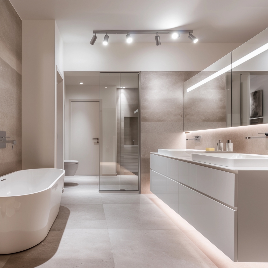 Brilagi - Φωτιστικό σποτ μπάνιου SELE 6xGU10/30W/230V IP44 ασημί