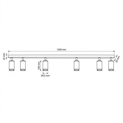 Brilagi - Φωτιστικό σποτ μπάνιου SELE 6xGU10/30W/230V IP44 λευκό