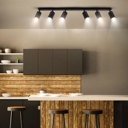 Brilagi - Φωτιστικό σποτ μπάνιου SELE 6xGU10/30W/230V IP44 μαύρο