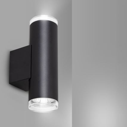 Brilagi - Επιτοίχιο φωτιστικό σποτ μπάνιου SELE AQUA 2xGU10/30W/230V IP44 μαύρο