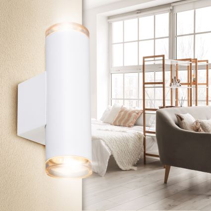 Brilagi - Επιτοίχιο σποτ μπάνιου SELE AQUA 4xGU10/30W/230V IP44 λευκό