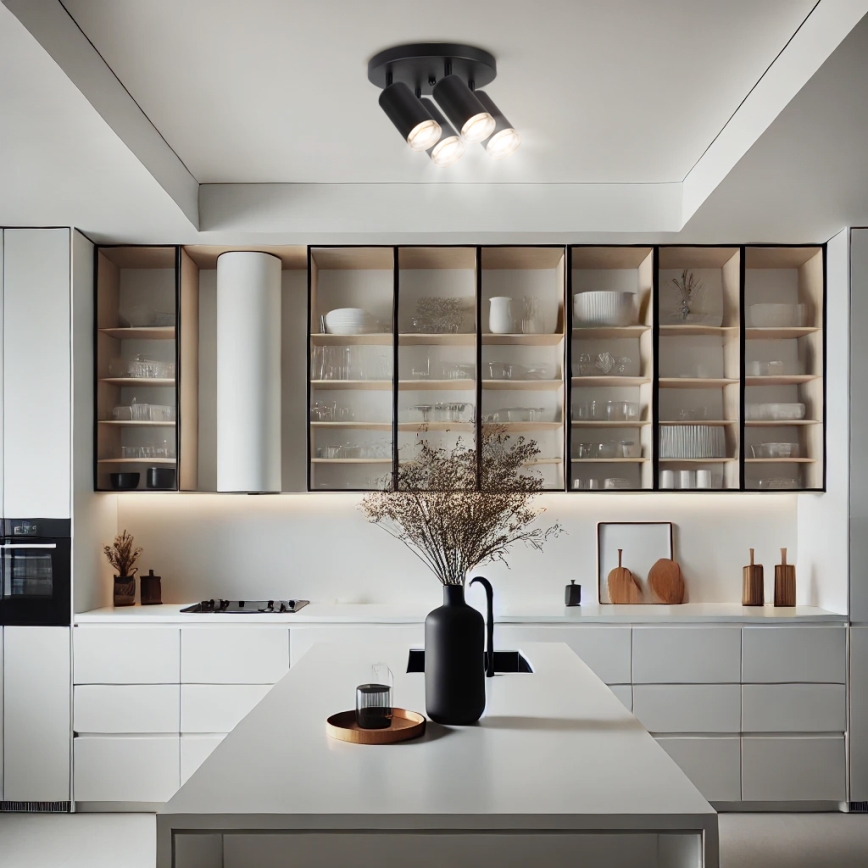 Brilagi - Φωτιστικό σποτ μπάνιου SELE AQUA 4xGU10/30W/230V IP44 μαύρο