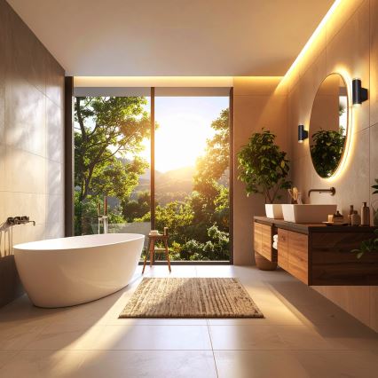 Brilagi - Επιτοίχιο σποτ μπάνιου SELE AQUA 4xGU10/30W/230V IP44 μαύρο