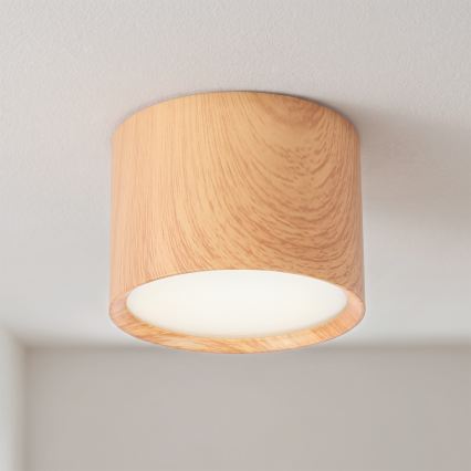 BRILAGI - Φωτιστικό σποτ μπάνιου SMOOTH 1xGX53/15W/230V 60x82 mm φινίρισμα δρυός IP54
