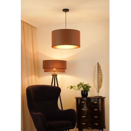 Brilagi - Φωτιστικό οροφής με καλώδιο OREGON ROLLER VEGE 1xE27/15W/230V διάμ. 45 εκ. καφέ