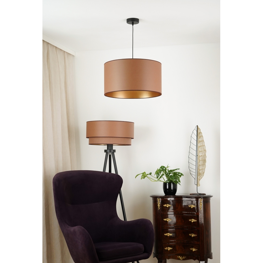 Brilagi - Φωτιστικό οροφής με καλώδιο OREGON ROLLER VEGE 1xE27/15W/230V διάμ. 45 εκ. καφέ