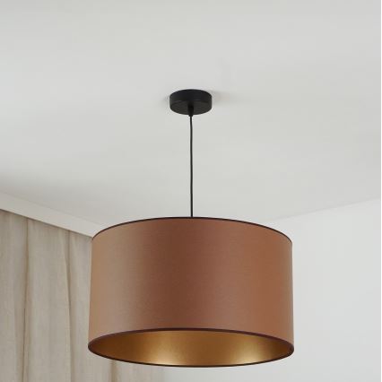 Brilagi - Φωτιστικό οροφής με καλώδιο OREGON ROLLER VEGE 1xE27/15W/230V διάμ. 45 εκ. καφέ