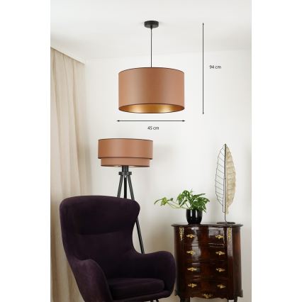 Brilagi - Φωτιστικό οροφής με καλώδιο OREGON ROLLER VEGE 1xE27/15W/230V διάμ. 45 εκ. καφέ