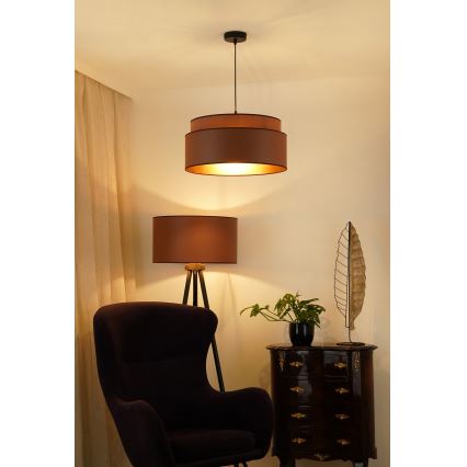 Brilagi - Φωτιστικό οροφής με καλώδιο OREGON VEGE 1xE27/15W/230V διάμ. 45 εκ. καφέ