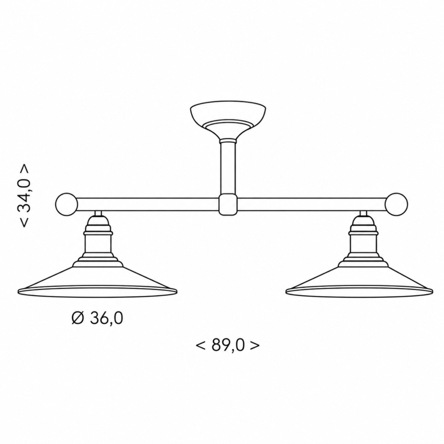 BRILAGI - Φωτιστικό σε ράβδο FORGE 2xE27/60W/230V χάλκινο/πατίνα